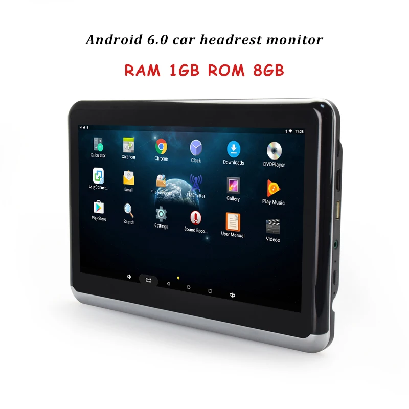 10 1 дюймов Android 6 0 подголовник автомобиля мониторы 2 шт. HD сенсорный экран 1080 P FM WIFI