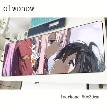 

darling in the franxx pad mouse gifts computador gamer mouse pad 90x30cm padmouse Christmas mousepad ergonomic gadget desk mats