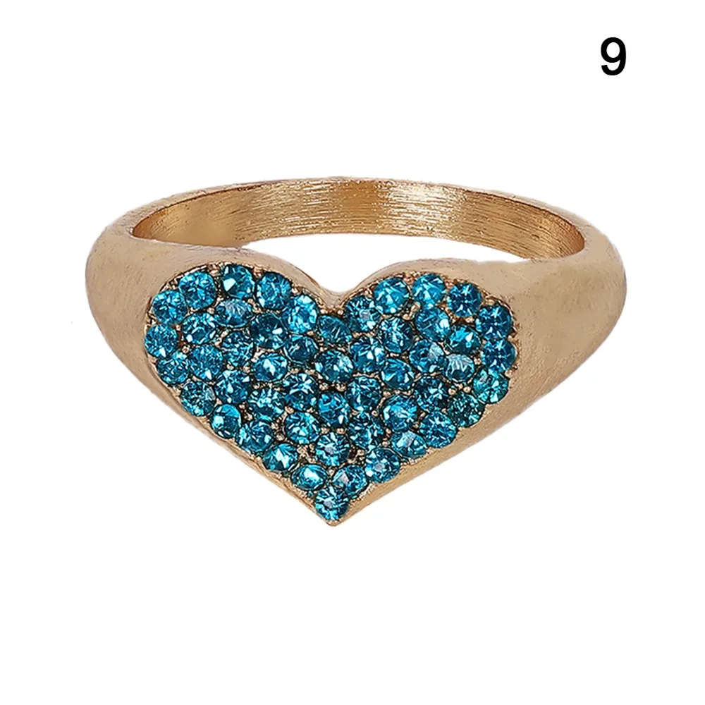 Miwens Bauble Ba разноцветные кольца с кристаллами для женщин яркий камень в форме сердца кольца на палец очаровательные Роскошные вечерние ювелирные изделия от производителя
