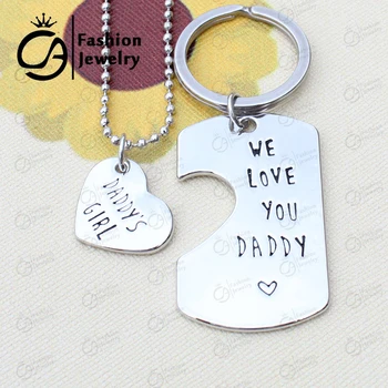 

Fashion Jewelry WE LOVE YOU DADDY DADDY'S GIRL Necklace 20set/Lot #LN1212