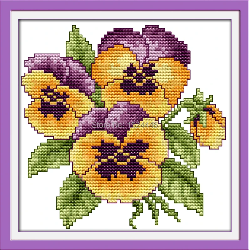 Цветок счастья красочные картины Счетный напечатанный на холсте DMC 11CT 14CT наборы для вышивки крестом наборы для вышивания рукоделия