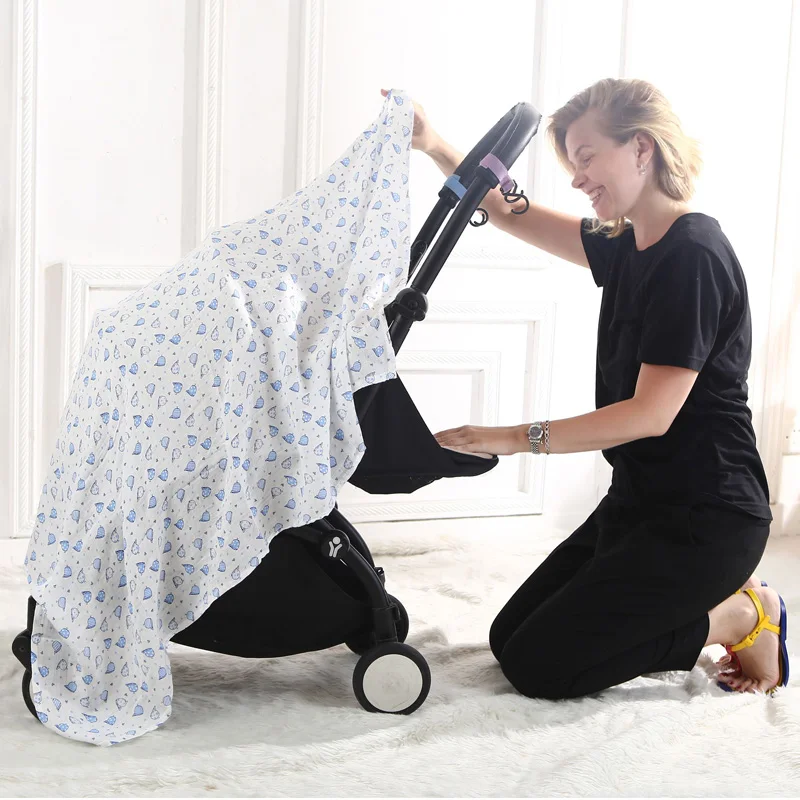 EGMAO Newest Super Soft 70% Bamboo 30% Cotton Musin Swaddle Neweborn 120*120 Inch Muslin Blanket Baby Bath Towel Baby Swaddles
