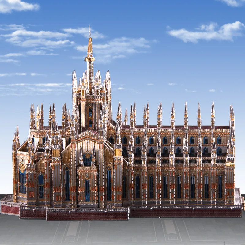Microworld модели церкви Duomo набор моделей DIY лазерная резка головоломки модель здания 3D металлические головоломки игрушки для взрослых подарки