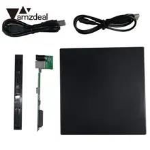 AMZDEAL тонкий жесткий USB 2,0 SATA 12,7 мм внешний CD/VCD/корпус для DVD CD-ROM чехол для ноутбука оптический привод