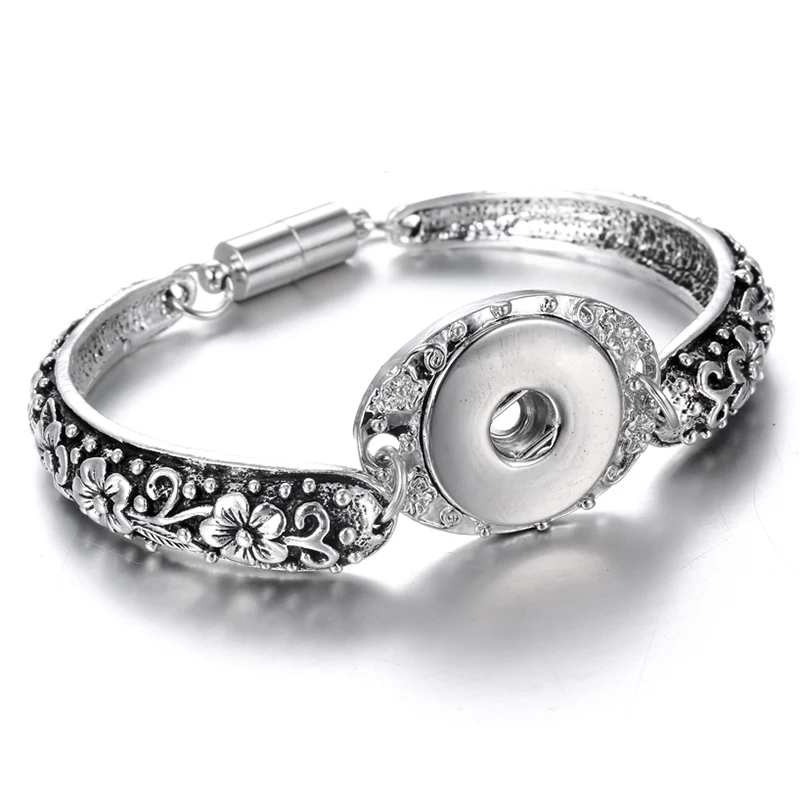 snaps jewelry Bangles 18mm/20mm metal Charms Bracelet Vintage jayna