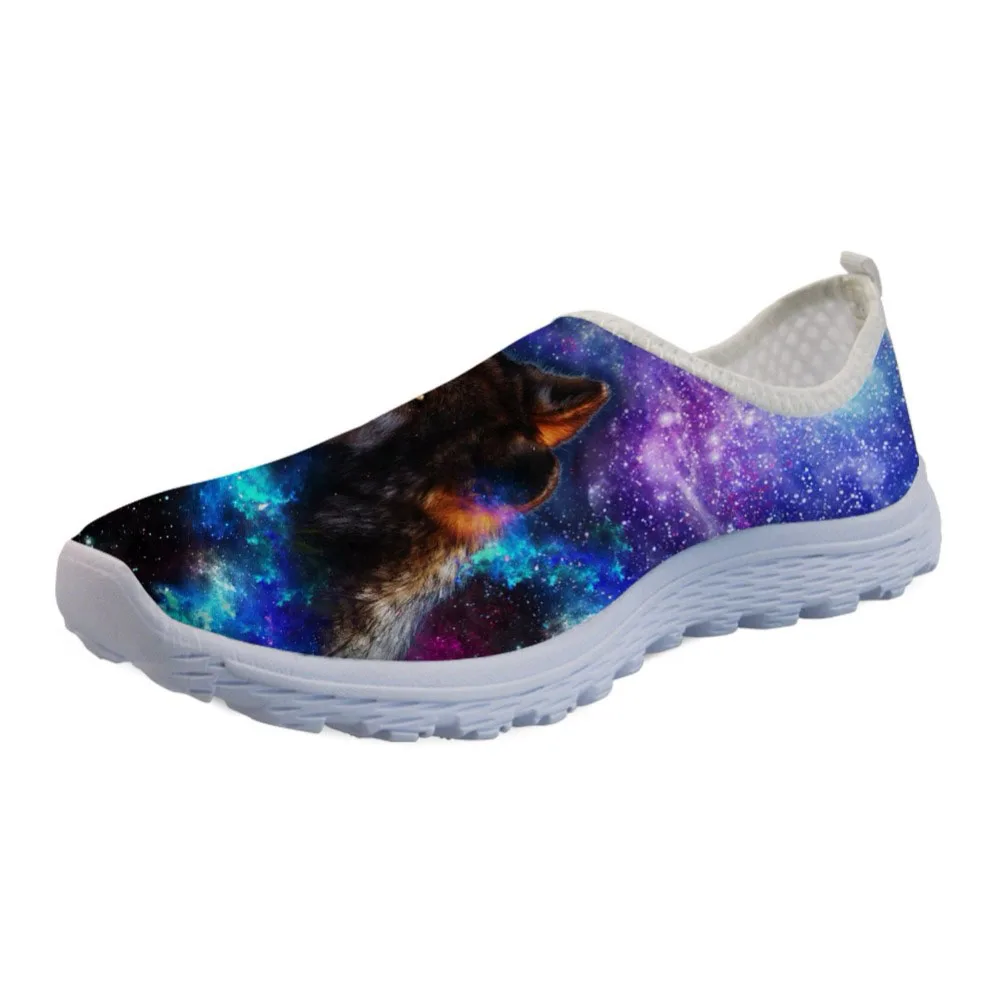 

NOISYDESIGNS Galaxy Pattern Summer Men Flats Shoes Cool 3D Animal Wolf Pattern Men Casual Comfortable Walking Shoes Zapatos Man