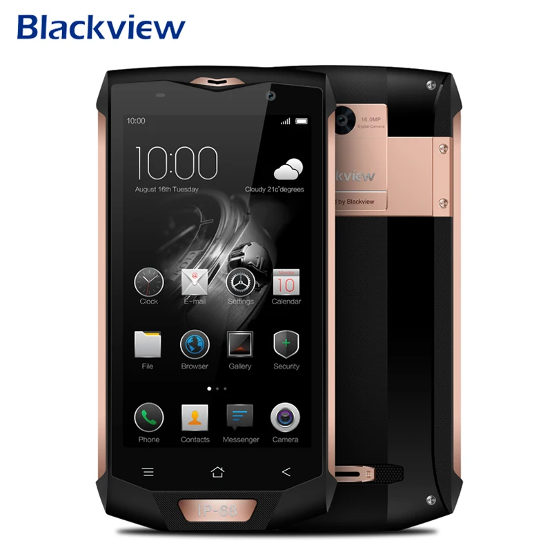 Blackview BV8000 Pro Smartphone Android 7.0 IP68 Waterproof 6GB+64GB Octa Core 5.0 Inch 1920*1080 16MP 4G LTE Mobile Cell Phones