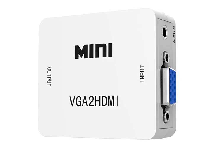 10 шт./лот мини VGA2HDMI 1080 P адаптер разъем VGA конвертер HDMI с аудио для проектора портативных ПК к HDTV С посылка