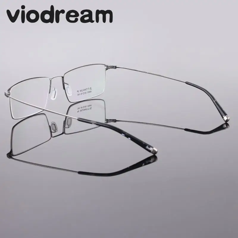 Viodream чистая титановая светильник полная оправа для очков мужские деловые очки
