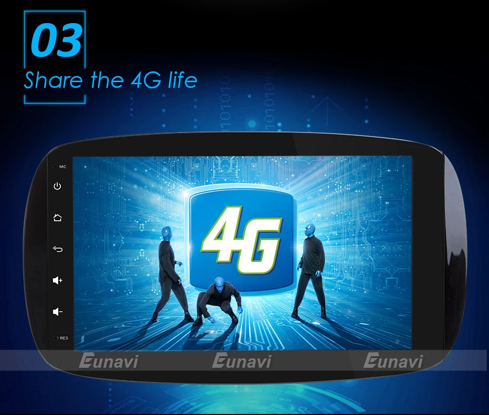 Top Eunavi Single 1 Din Android 7.1 Car radio stereo 2G RAM Autoradio GPS Navigation for Mercedes-Benz smart Quad core Stereo Video 4