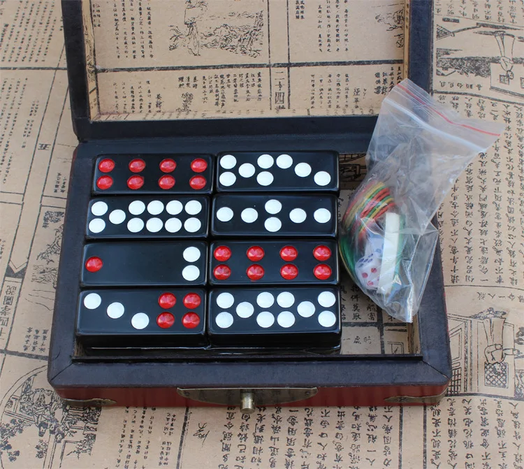 

Hot Black Card Nine Melamine Material Ancient Leather Box Dragon Pattern Puzzle Playing Antique Lovers Collectibles Gifts