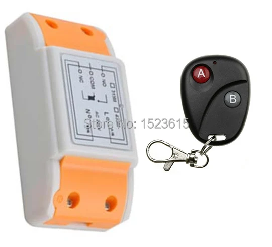 

New AC220V 1CH RF Wireless Remote Control Switch System Transmitter with Two-button Receiver Smart Home Switch