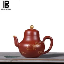 100cc Yixing натуральная фиолетовая Глина чайник домашний небольшой емкости посуда для напитков чайная церемония НЕОБРАБОТАННАЯ руда мини горшок Zisha Oolong чайники