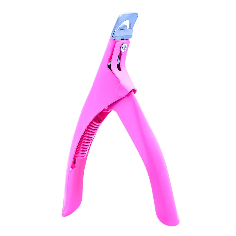 Pink Nail Art Clipper Cutter Acrylic UV Gel False Tips Clipper Cutter