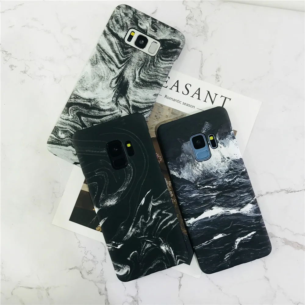 Fashion Marble Phone Cases For Samsung Galaxy S7 S8 S9 Plus Edge Note8 Case Art Oil Painting Hard PC Back Cover Coque |