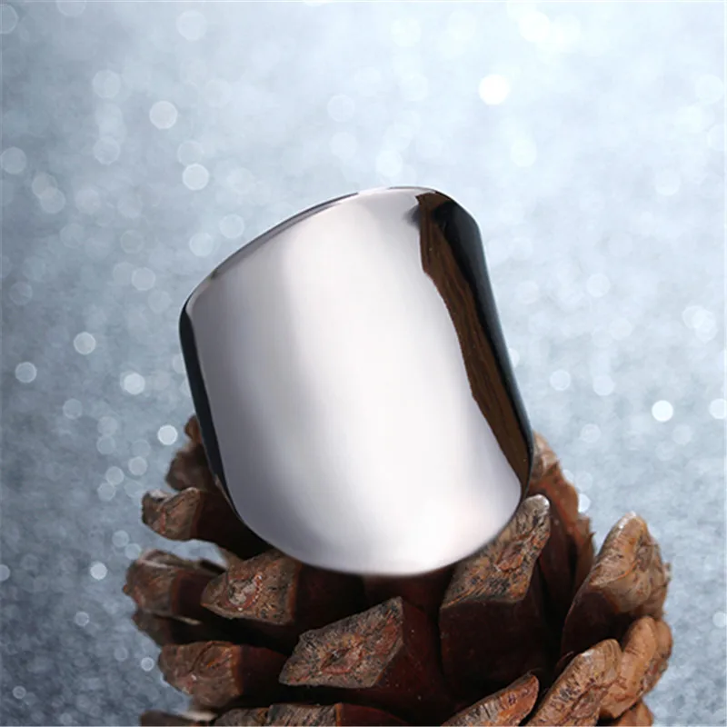 

High Polished Ring Fashion Man's 316L Stainless Steel Biker Plated Unique Jewelry