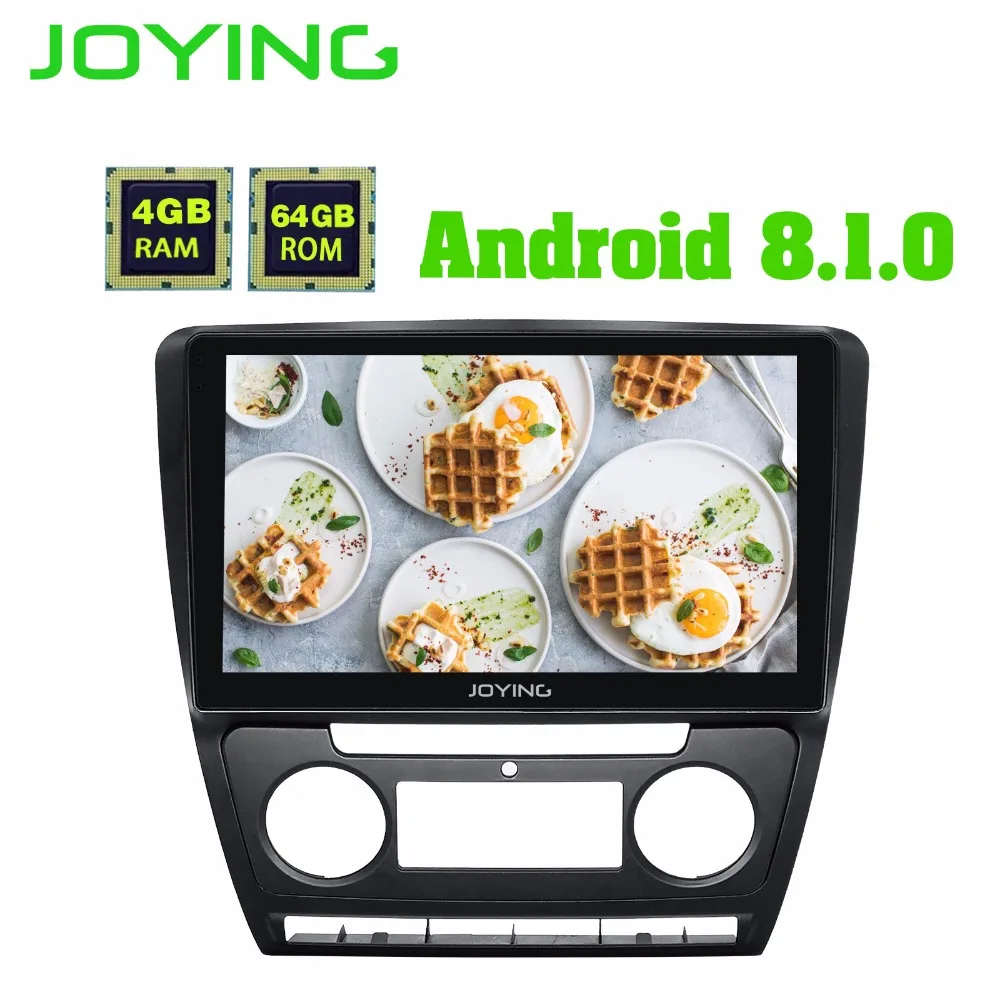 Top JOYING 10.1" 4GB 2 din car radio Android 8.0 built in GPS Maps for Skoda Octavia 2014 support RCA Video output parking sensor 1