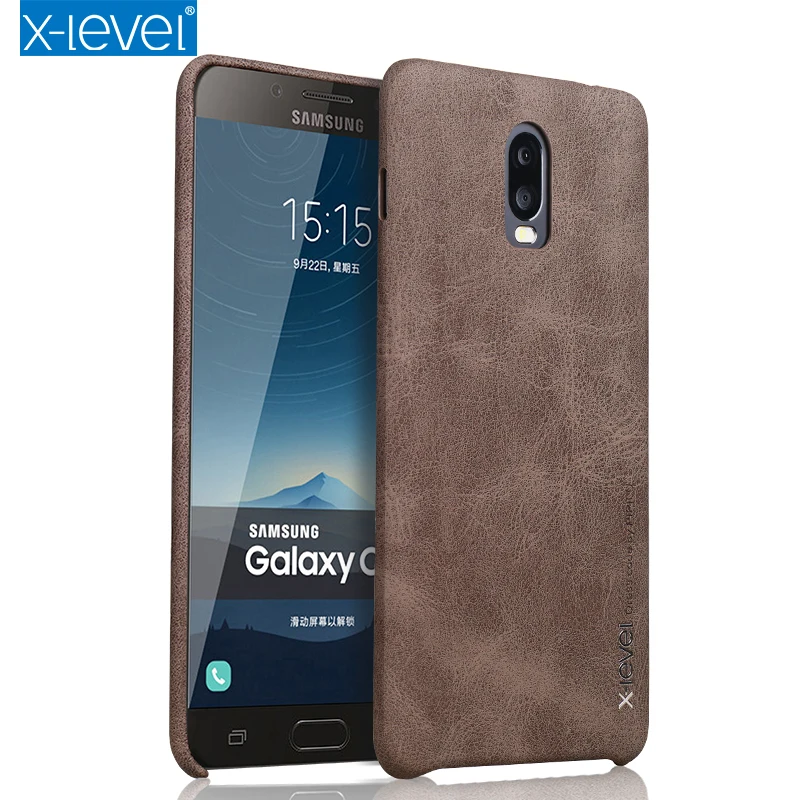 X уровня люкс Винтаж искусственная кожа Чехол для телефона samsung Galaxy C8 C7 2017 J7 плюс