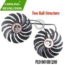 2PCS PLD10010B12HH DC12V 0.40A 4PIN FOR MSI GTX1080Ti 1080 1070 1060 RX470 480 570 580GAMING Graphics Card Cooler Fans PLD10010S