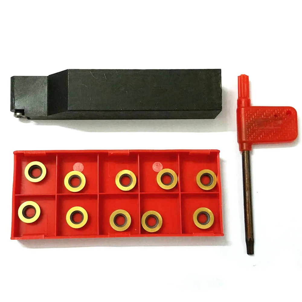 SRAPR2020K10 держатель токарного инструмента сверлильный брусок для фрезерования лица внешний токарный держатель лезвия+ 10 шт. вставки RPMT10T3MO+ ключ