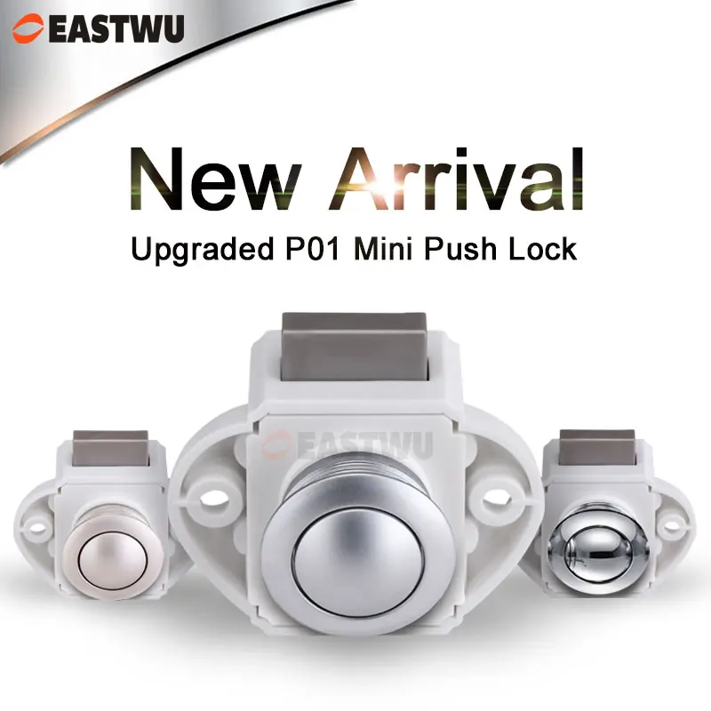

P01 Upgraded Mini Push Lock for Caravan Trailer Motorhome Cabinet Door Lock