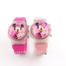 Disney minnie/Детские ювелирные блестящие часы для мальчиков и девочек с героями мультфильмов, водонепроницаемые детские часы в коробке, Подарочный браслет с Микки Маусом