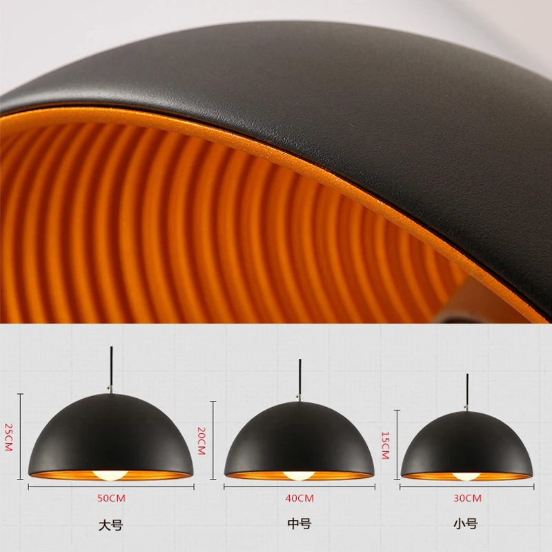  Nordic Black/White Pendant Light Aluminum Lampshade Lighting Suspension Luminaire E27 110V 220V for - 32759164068