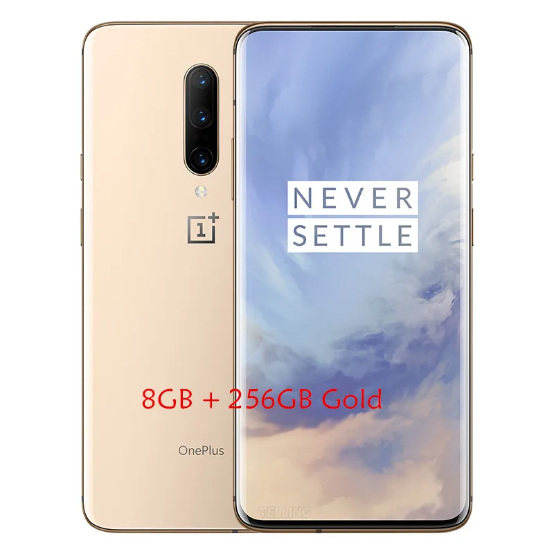 Смартфон Oneplus 7 Pro с глобальной ПЗУ, 6 ГБ, 128 ГБ, Snapdragon 855, 6,67 дюйма, AMOLED экран, 48мп, тройная камера, 30 Вт, зарядное устройство, NFC, 4000 мА/ч - Цвет: 8G 256GB Gold