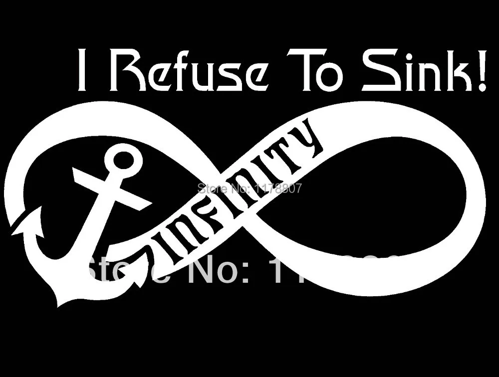 Refuse To Sink vinyl sticker decal Car truck suv
