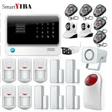 SmartYIBA Android App Russian Spanish French WIFI GSM Alarm DIY Kits Outdoor Waterproof Camera For Home House Security System
