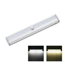 Датчик движения, кухонная лампа, портативный, на батарейках, светодиодный, для шкафа, ночной лестницы, аварийная лампа, умная лампа для коридора, тропинки