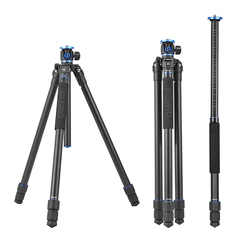 

Benro GA268T Aluminum Professional Tripod Stable Camera Bracket Flexible Center Column Magnesium Portable Tripod For Canon Nikon