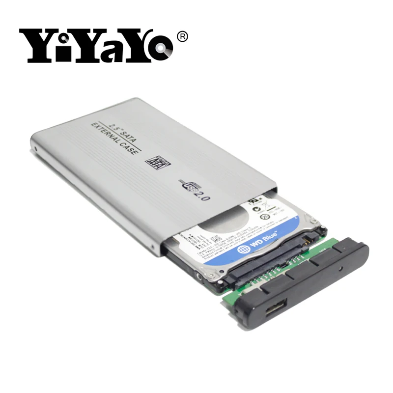 

YiYaYo USB2.0 HDD Enclosure 2.5 Inch SATA Interface Aluminum Alloy Portable External Hard Disk Box Suitable For Macbook Laptop