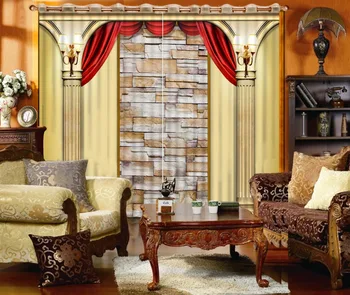 

3D Window Curtain Foggy forest Luxury Blackout Living Room office Bedroom roman curtains