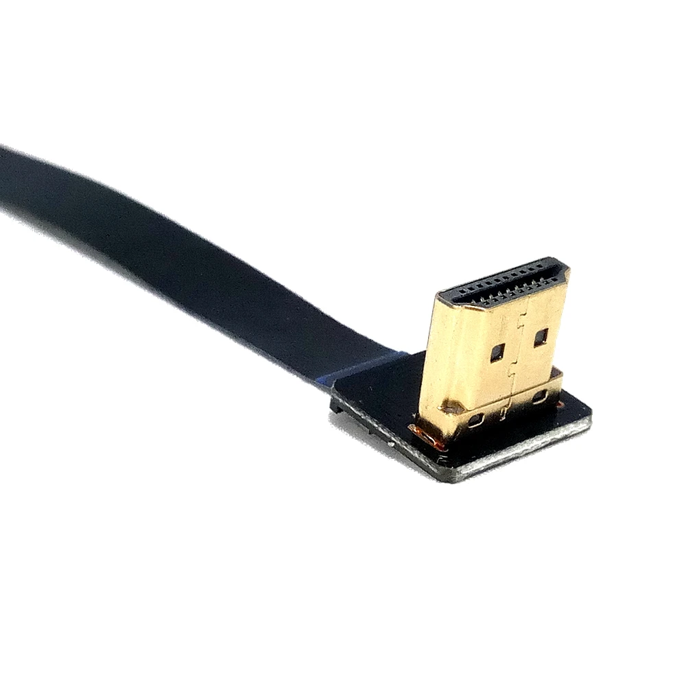 М 0,1 м-1 м прямоугольный 90 градусов HDMI тип A мужчина к Micro HDMI Мужской HDTV FPC плоский кабель для Multicopter аэрофотосъемки