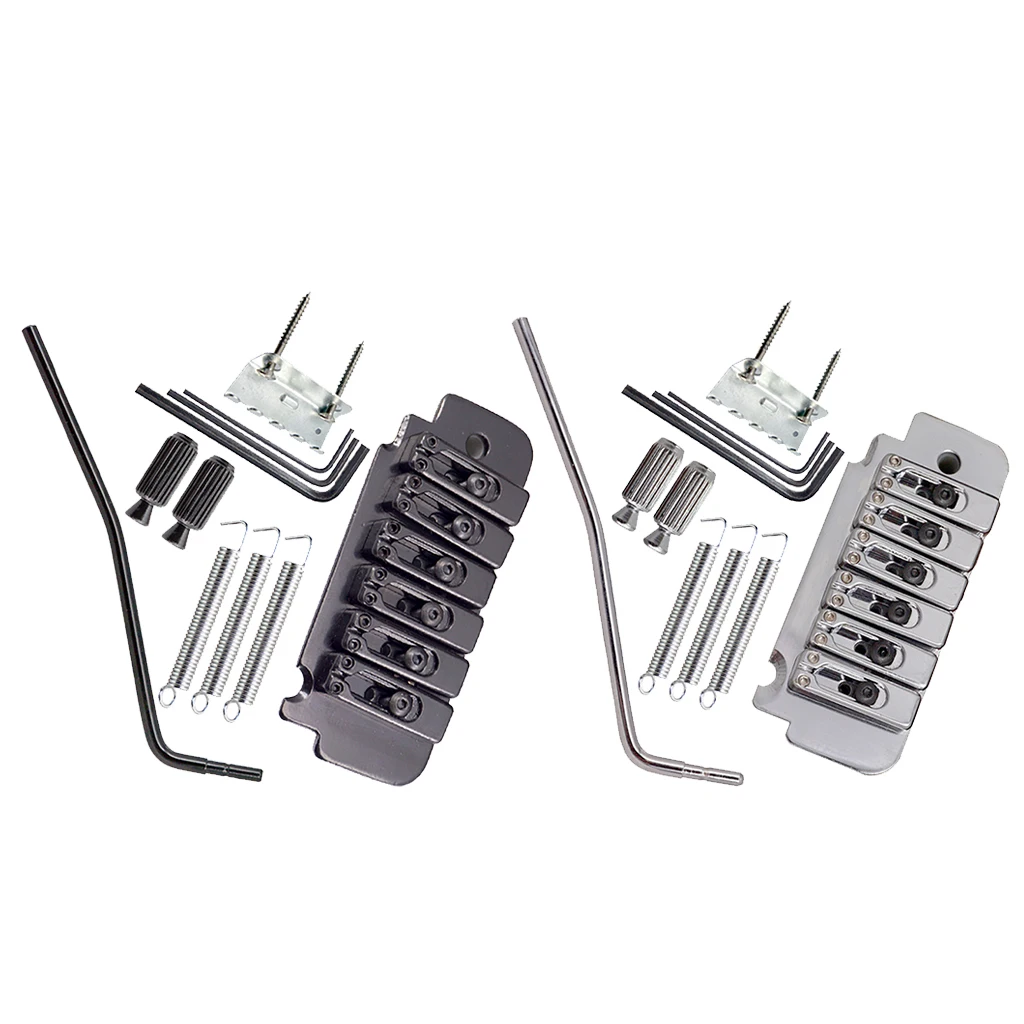 6 String Electric Guitar Roller Saddle Tremolo Bridge System with Body Mount Claw Screws Wrench Tremolo Bar Studs