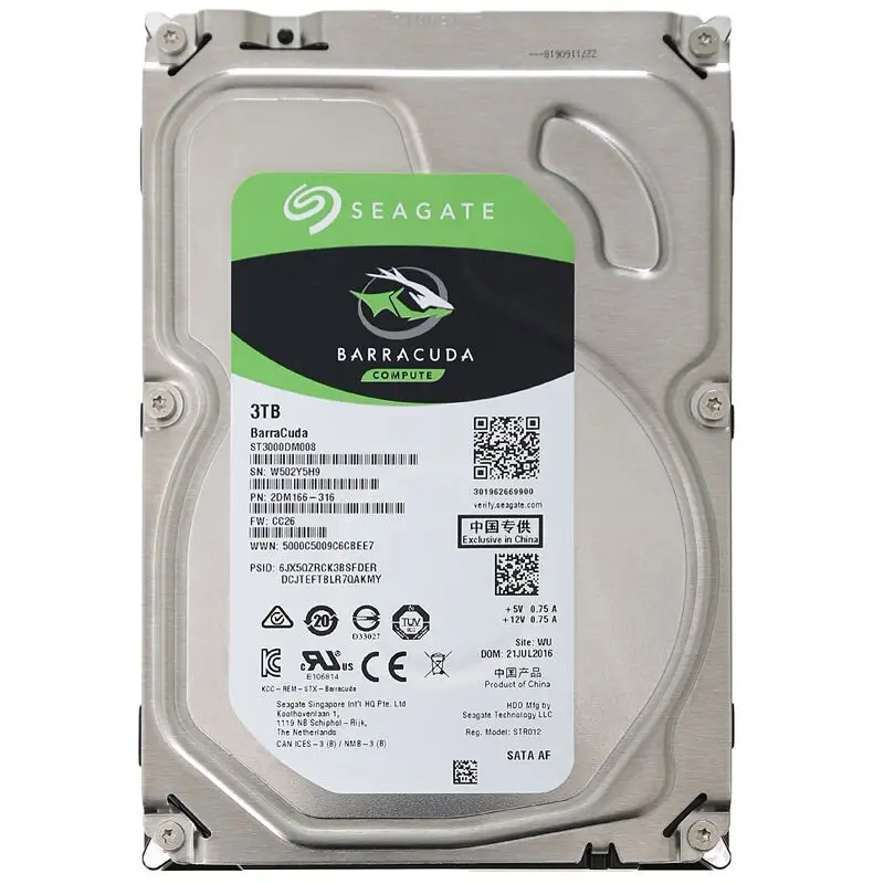  Original Seagate BarraCuda 3TB 3.5 Inch Internal 64MB Cache Business HDD 7200RPM SATA 3.0 Hard Driv