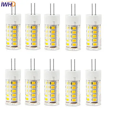 IWHD 3 Вт мини G4 светодиодный лампы 220V 210LM Керамика двухконтактный свет теплый