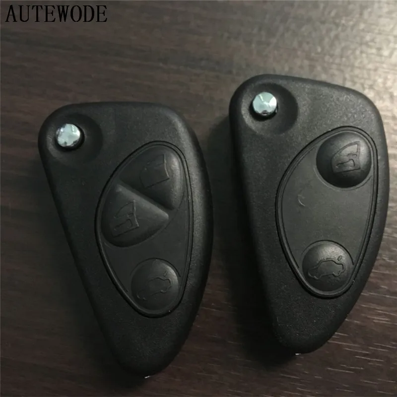 

AUTEWODE New Car Key Shell for Alfa Romeo 147 156 GT 2 3 Buttons remote car key fob cover Uncut Blade Blank Case 1pc