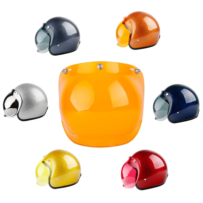 LDMET Motorcycle Helmet Visor bubble Shield Retro harleyr Mask Bubble vintage mirror | Автомобили и мотоциклы