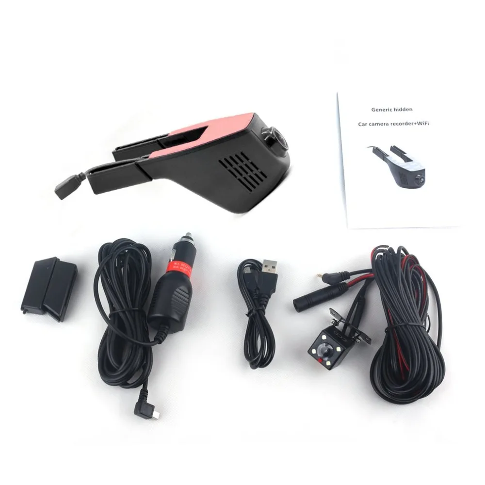 

FHD 1080P Invisible Wifi Car DVR Dash Cam Video Recorder Dual Lens 170-degree Wide Angle Camera Built-in G-Sensor new