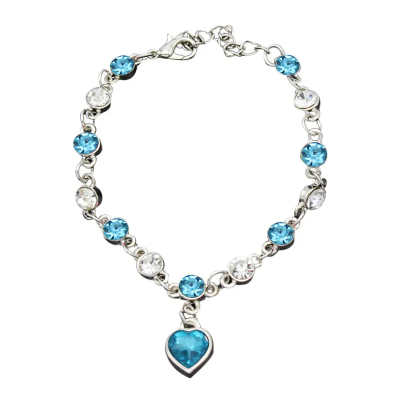 Fashion bracelets for women 2018 Crystal Bracelet Heart Flash Alloy Jewelry Birthday Gifts Pulseiras Dorp Shipping Y11#N (5)
