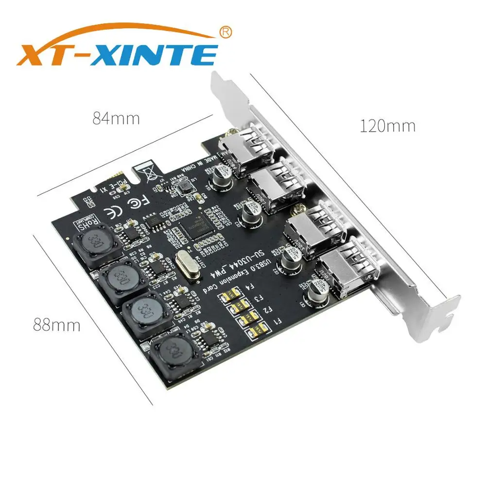5 Гбит/с 4 порта s USB3.0 адаптер расширения PCI E Express USB 3 0 контроллер для PCIe X1 X4 X8 X16 порт