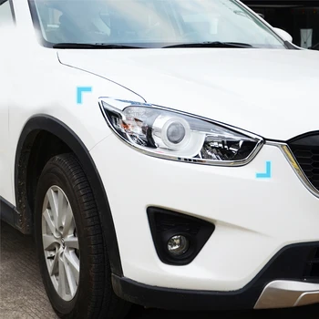 

For Mazda CX-5 2013 2014 2015 2016 Accessories ABS Chrome Front Head Light Lamp Frame Decoration Cover Trim Sticker Styling