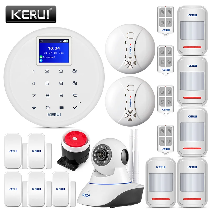 

KERUI NEW G17 Phone IOS Android APP Control Wireless Home Security GSM Alarm System Burglar Alarm Kits