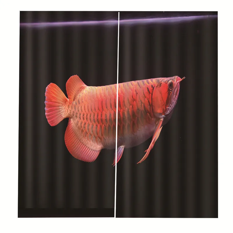 Современные затемненные шторы с 3D цифровой печатью золотой рыбки для гостиной, спальни, оконные шторы, домашний декор, Draps AP19