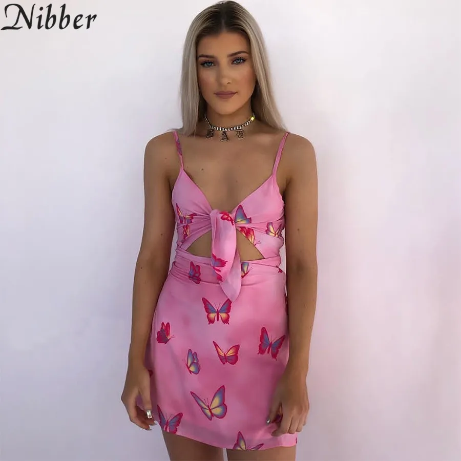 Nibber summer cute pink Butterfly print hollow mini dress women spring sexy Casual club party elegant off shoulder short dresses Nibber summer cute pink Butterfly print hollow mini dress women spring sexy Casual club party elegant off shoulder short dresses