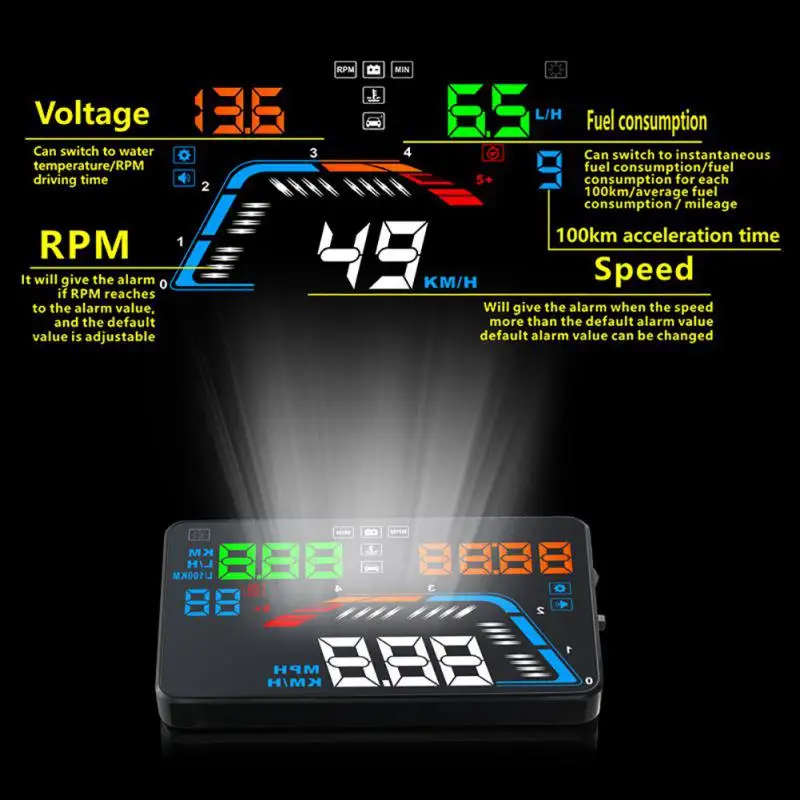 

High Quality Q700 Car HUD Head Up Display Universal OBD2/EUOBD Car GPS Overspeed Warning System