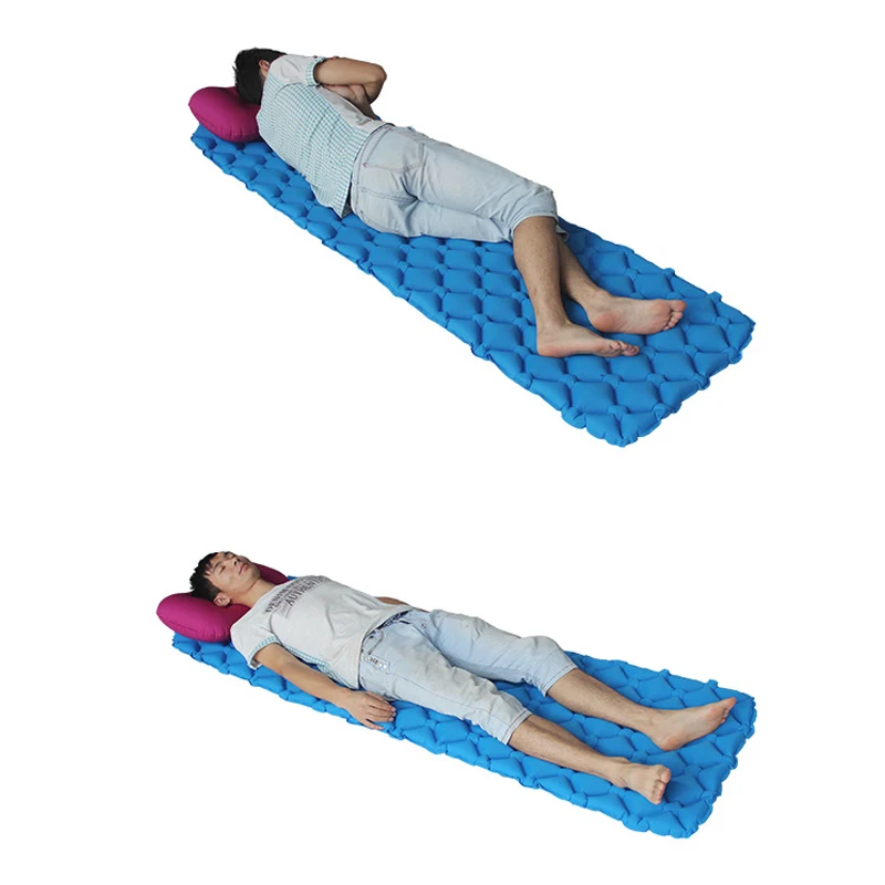  Air Mattress Inflatable Bed for Tent Portable Ultralight Sleeping Pad Air Bed Moistureproof Pad Wat