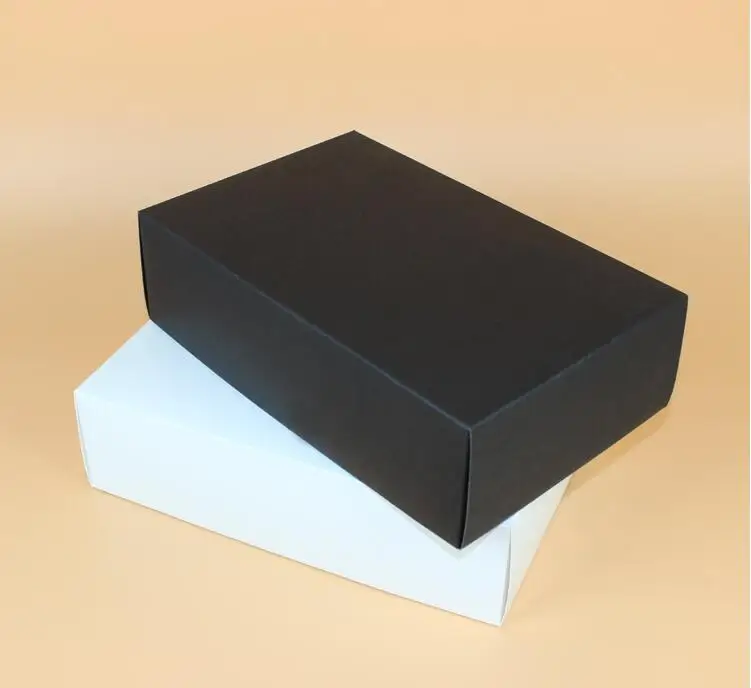 28*18*8 см большая белая/черная гофрированная плотная бумажная коробка с крышкой, Подарочная крафт-бумага, Подарочная коробка, футболка, упаковочная коробка, большая